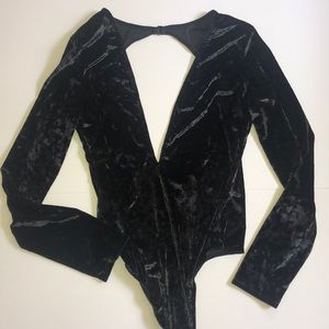 Black Velvet Bodysuit Victoria’s Secret M/L